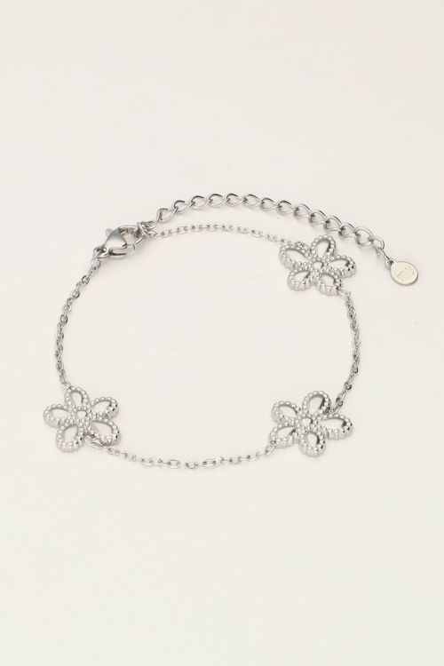 Island armband met 3 bloemen