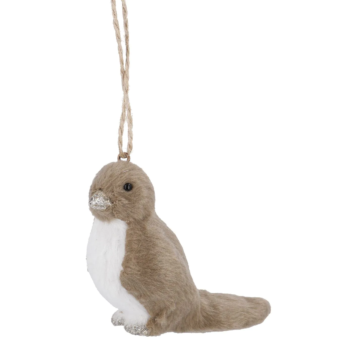 Weihnachtsbaumanhänger Vogel, dunkelbraun/rechts, 8.5 cm