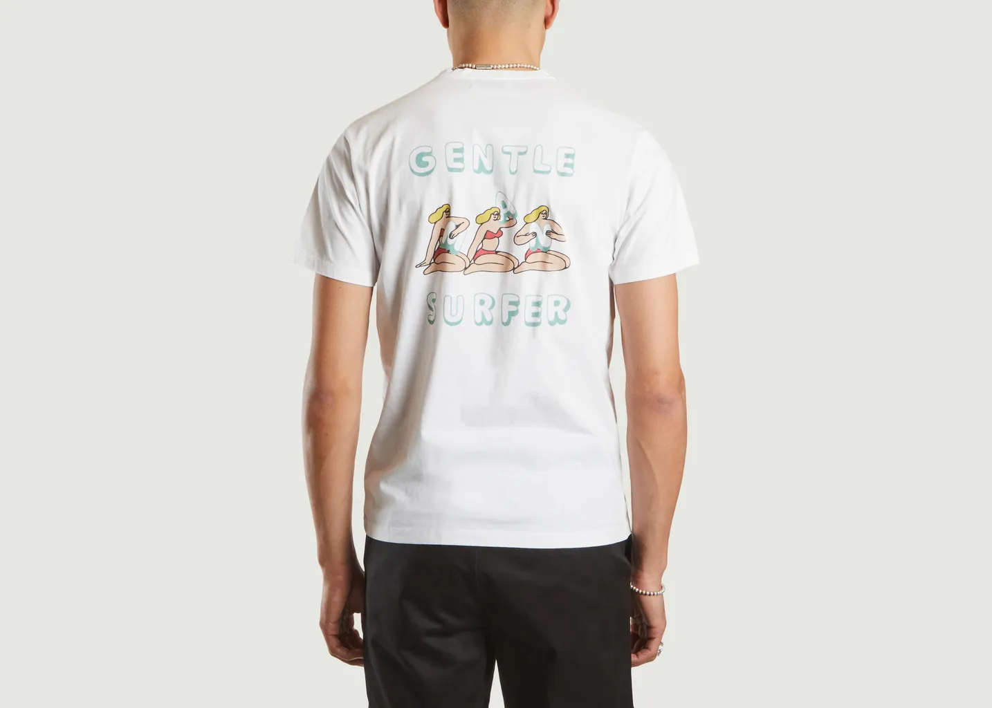 T-shirt en coton bio imprimé surfeuses Noa Cuisse de Grenouille