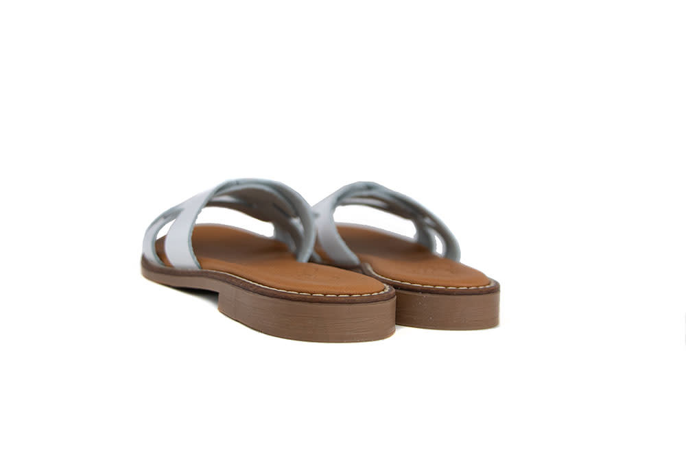 O My Sandals Slipper Vaqueta Blanco White