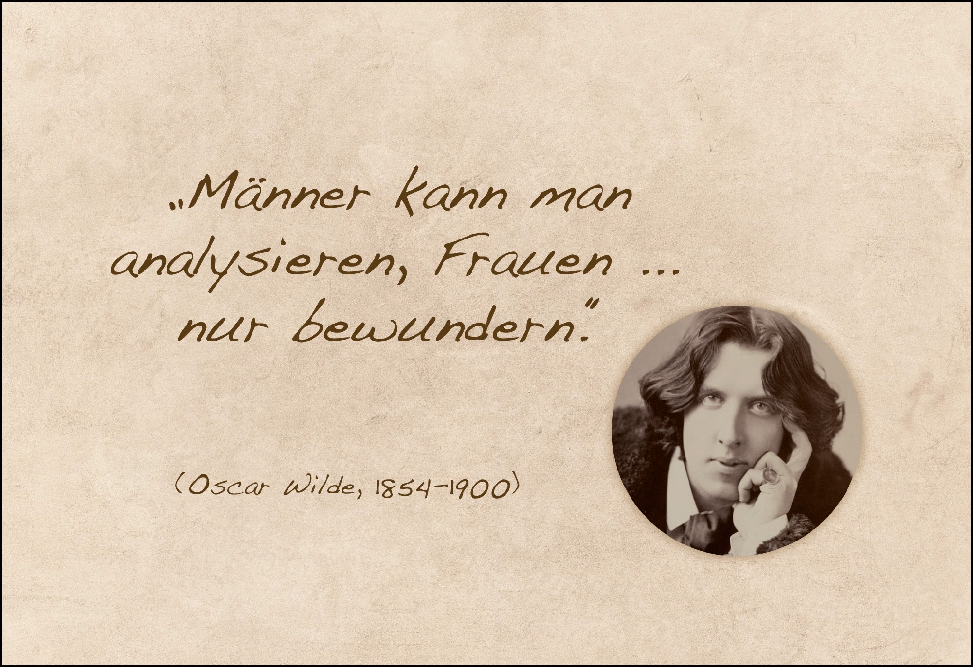 Postkarte 'Männer kann man analysieren' günstig bestellen