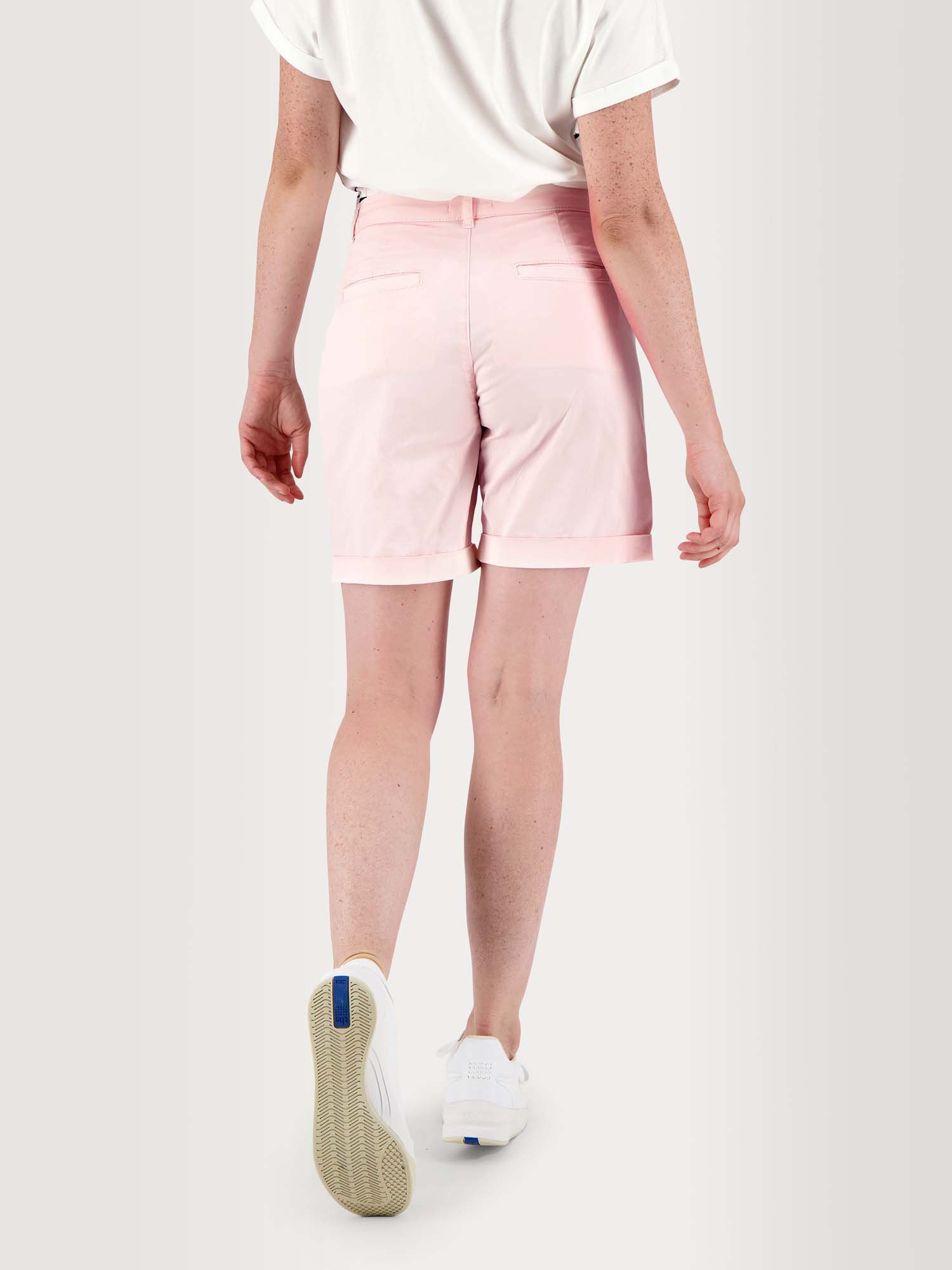 Bermuda Femme Coton Stretch Rose Clair
