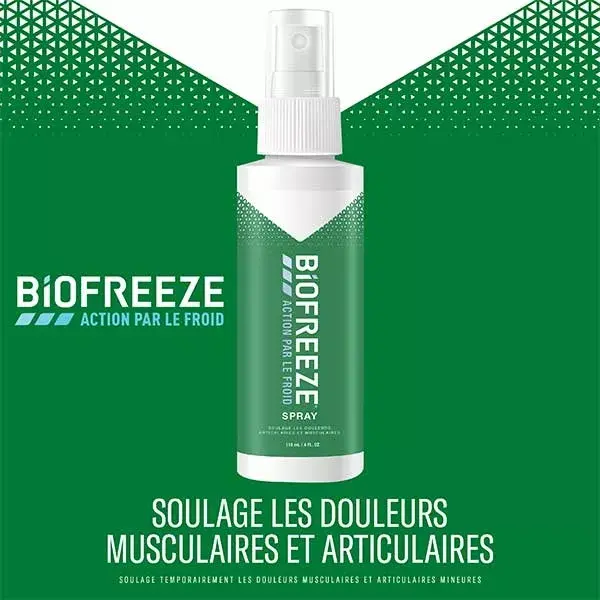 Spray refrescante Biofreeze para músculos e articulações, pacote com 2 unidades de 118ml