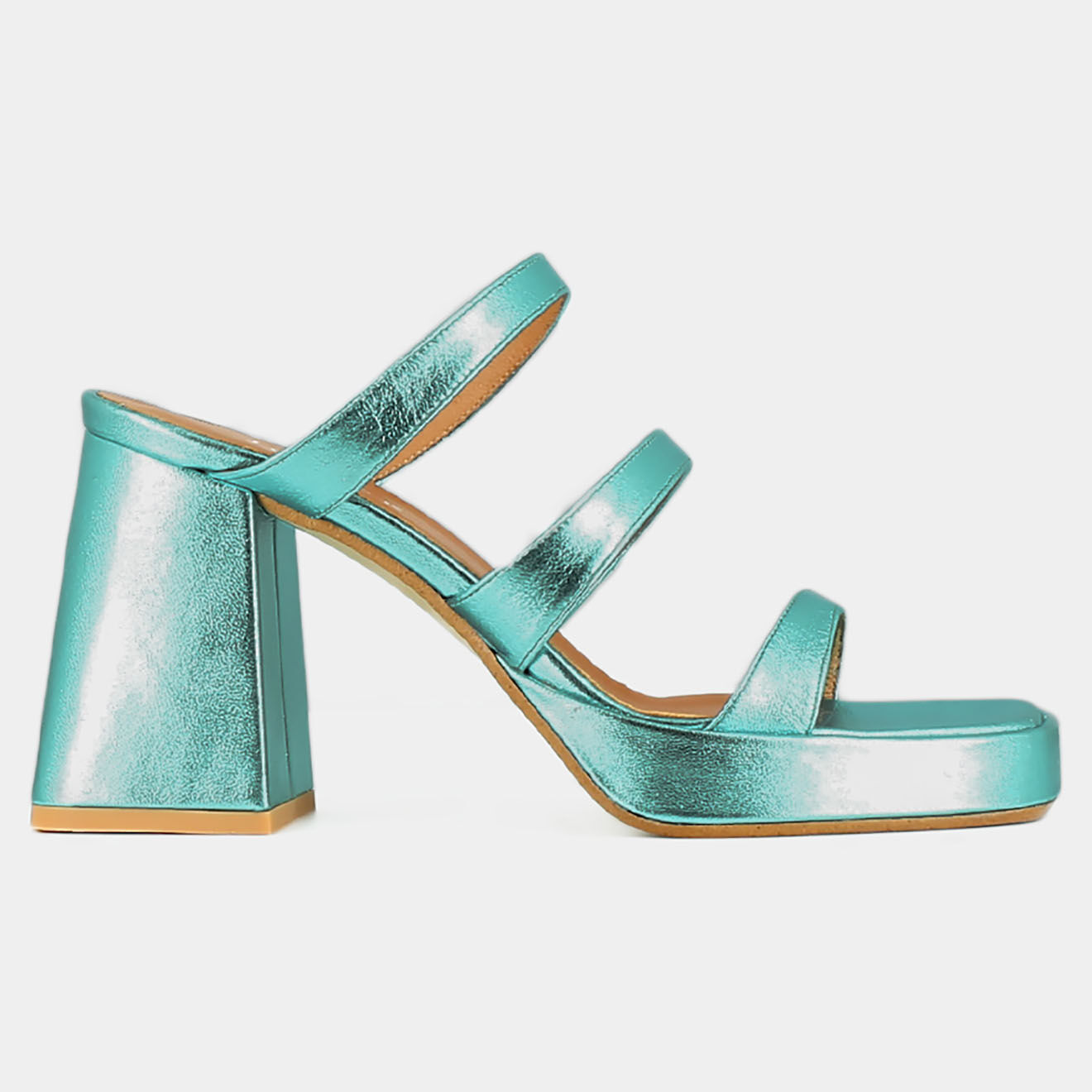 Jonak Sandales en Cuir Donzelle turquoise - Talon 7 cm