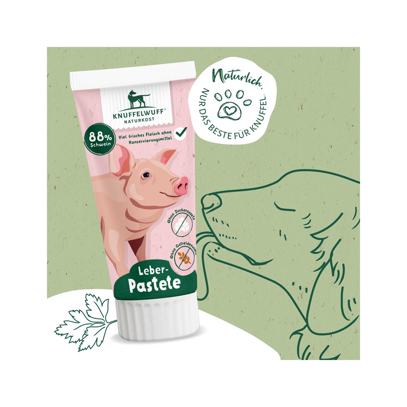 Knuffelwuff Tuben Snack Schwein, 225 g