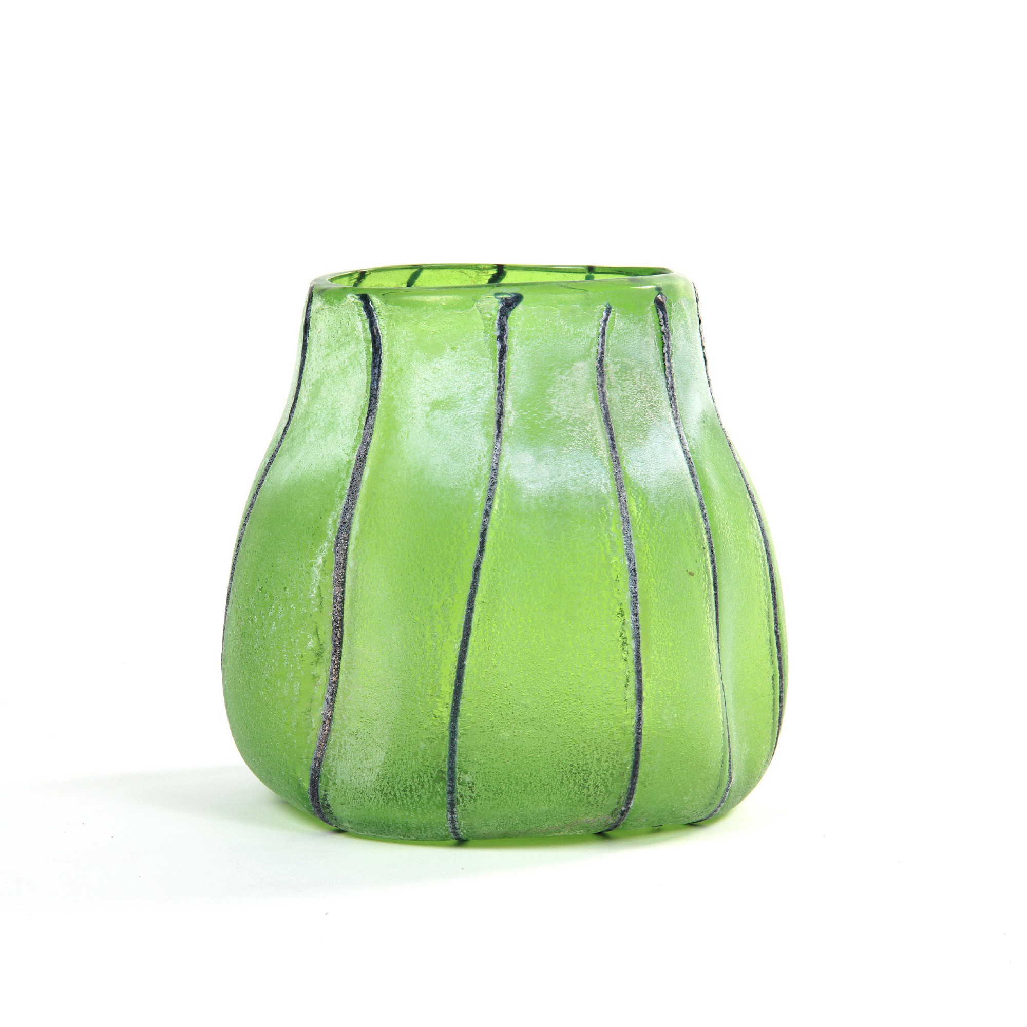 Glasvase 'Delia', grün, Ø 20 cm, H 20 cm von fischer's lagerhaus