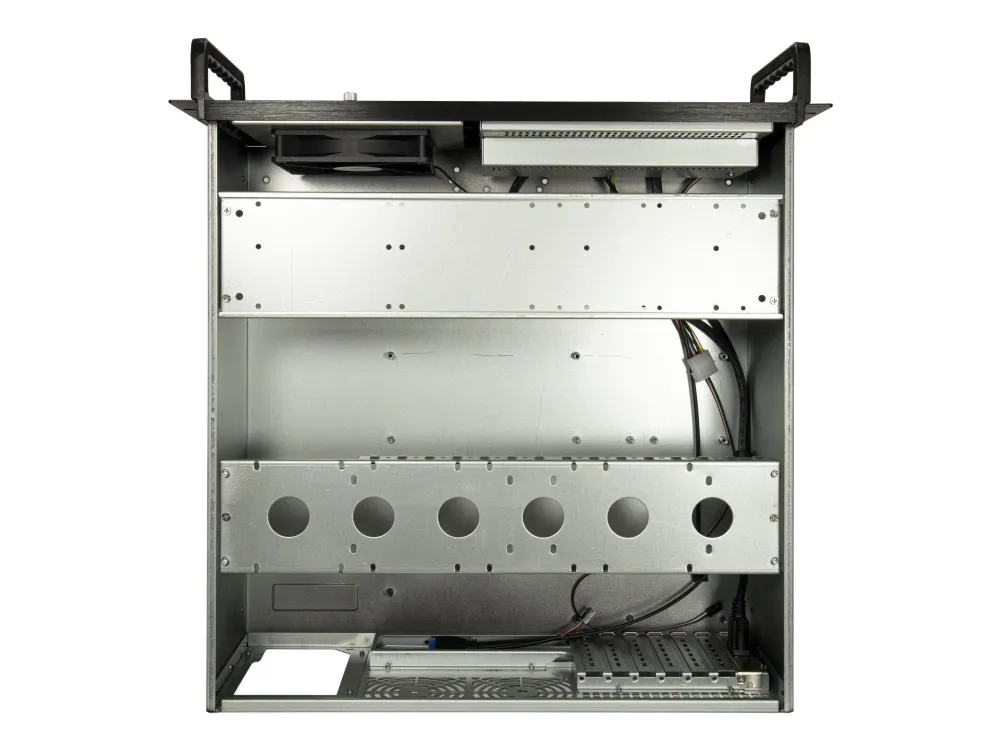 Inter-Tech IPC 4U-4460TFT - Rack-monterbar - udvidet ATX - ingen strømforsyning (ATX / PS/2) - USB