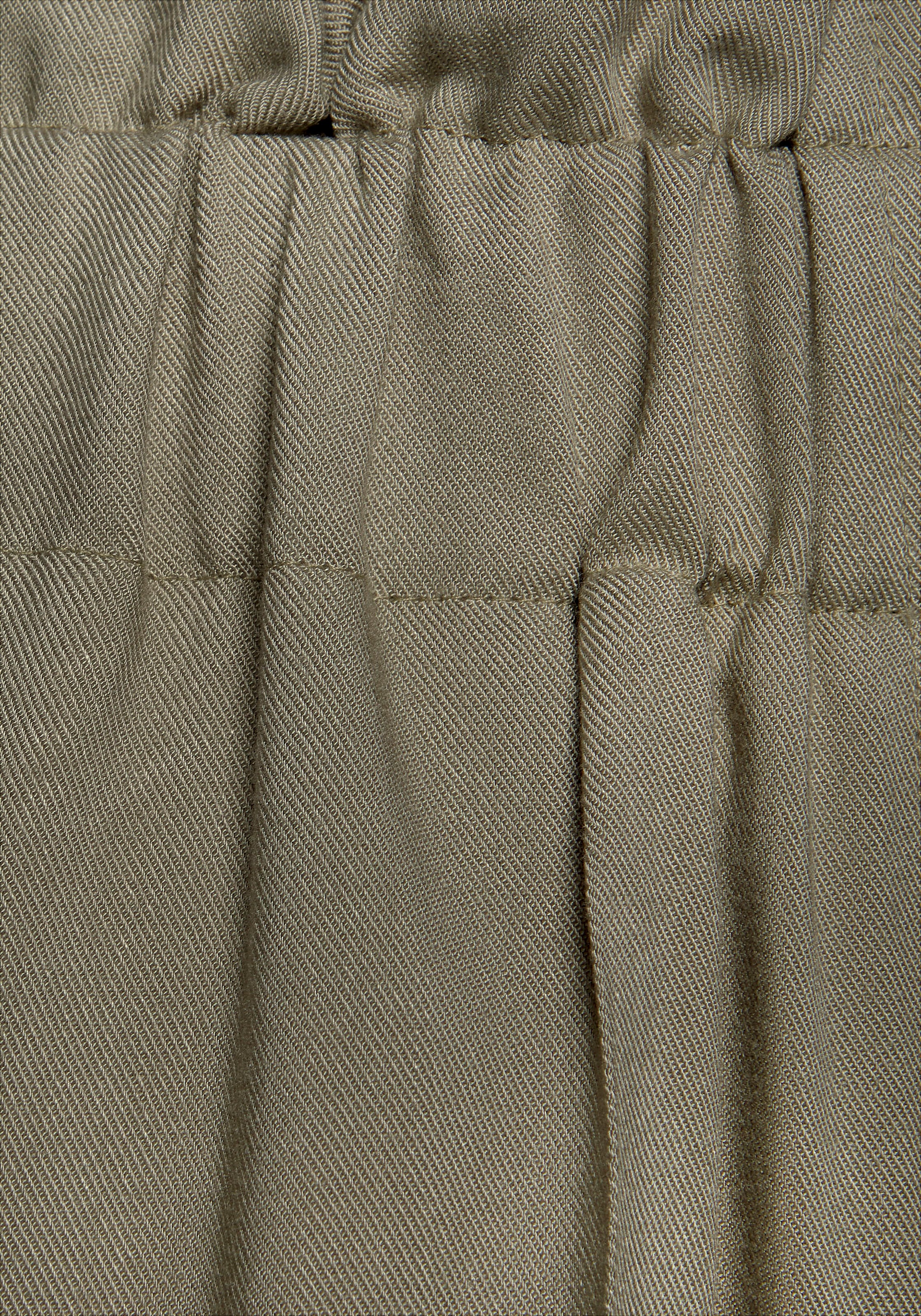 LASCANA Paperbag-Hose  mit Zierknöpfen und Elastikbund, Stoffhose, gekrempelter Hosensaum