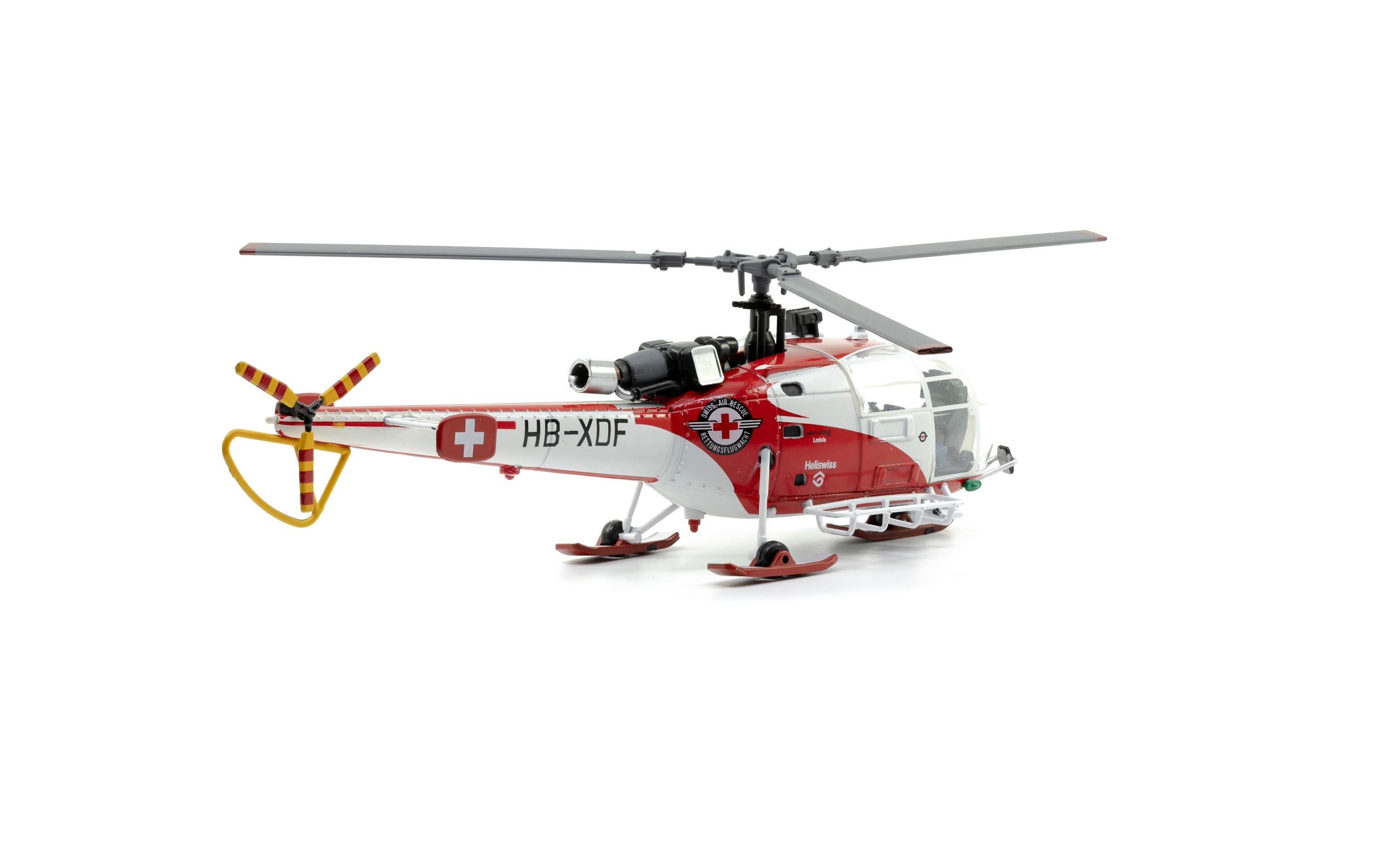 Alouette III Rega HB-XDF 1:72Detailgetreuer Helikopter aus Metall