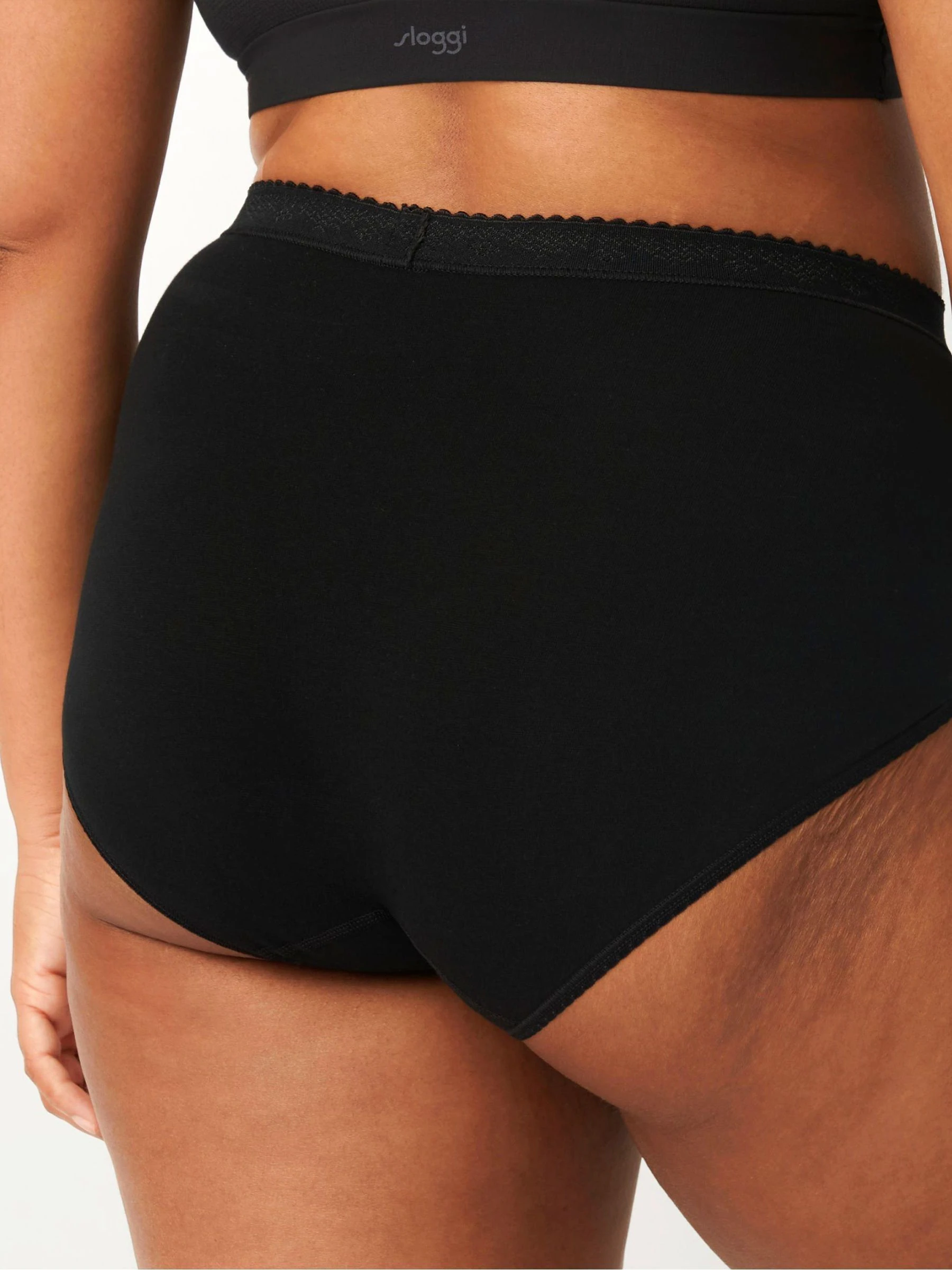 Zwart - Sloggi set van 2 buikcorrigerende slips