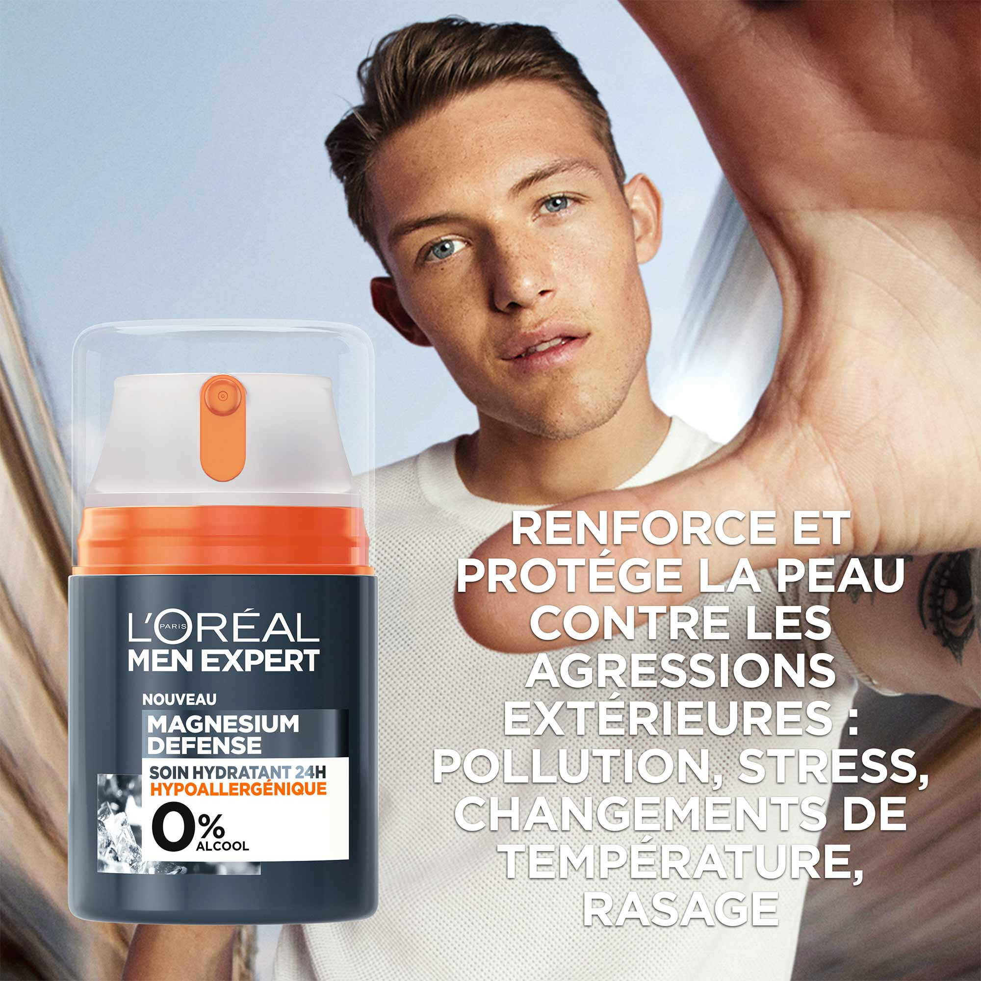 Magnesium Defense Soin Hydratant 24H Hypoallergénique 0%