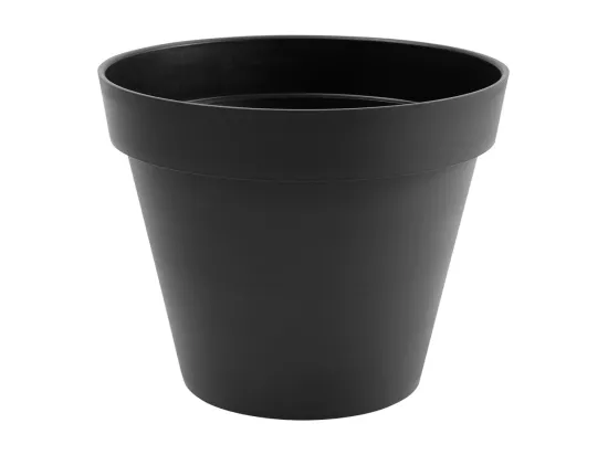 Pot de fleur rond Toscane Ø 48 x H.40 cm - Gris Anthracite - Eda