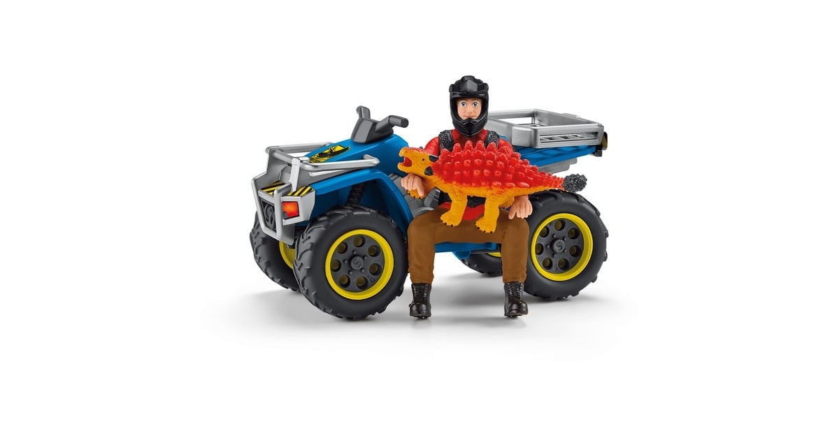 SchleichDinosaurs - Vlucht op de quad voor Velociraptor speelfiguur