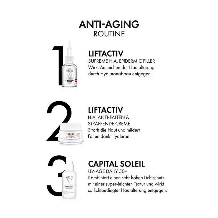Vichy Liftactiv Hyaluron Creme ohne Duftstoffe, 50 ml