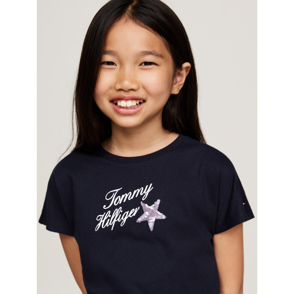 Køb Tommy Hilfiger Desert Sky Sequins Foil T-Shirt