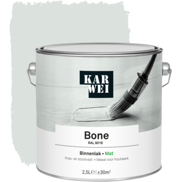 KARWEI binnenlak mat RAL 9016 bone 2,5 liter