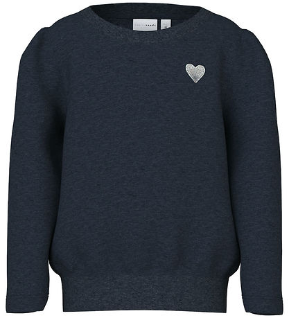 Name It Sweatshirt - NmfVima - Dark Sapphire m. Herz