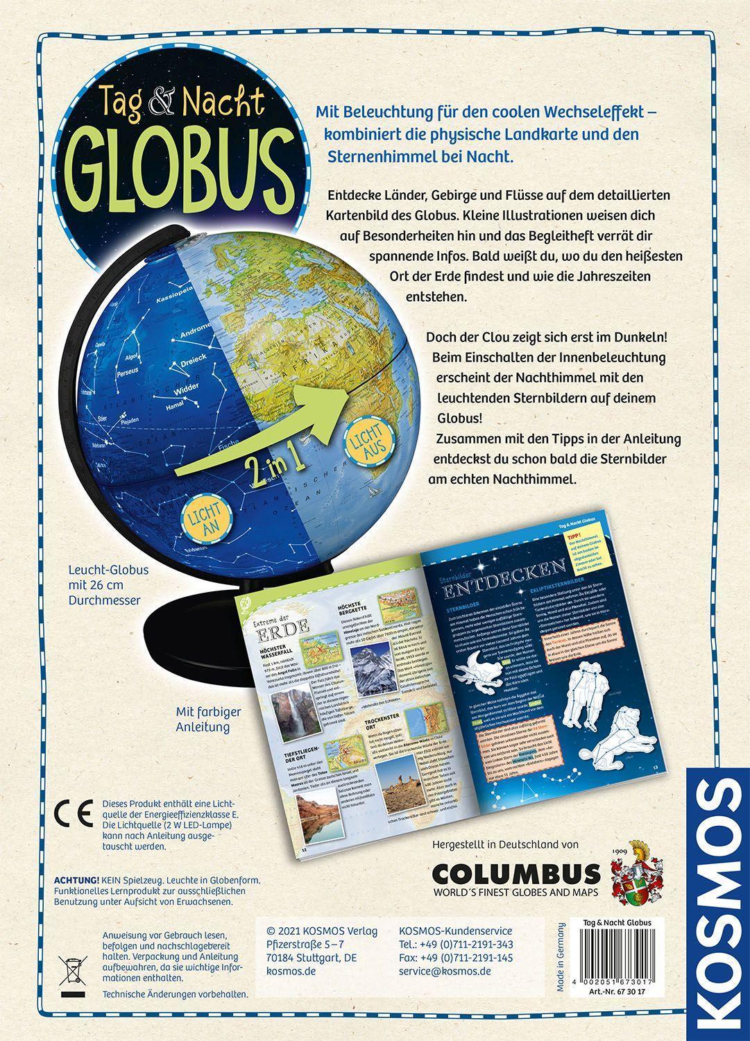 Tag und Nacht Globus mit Beleuchtung