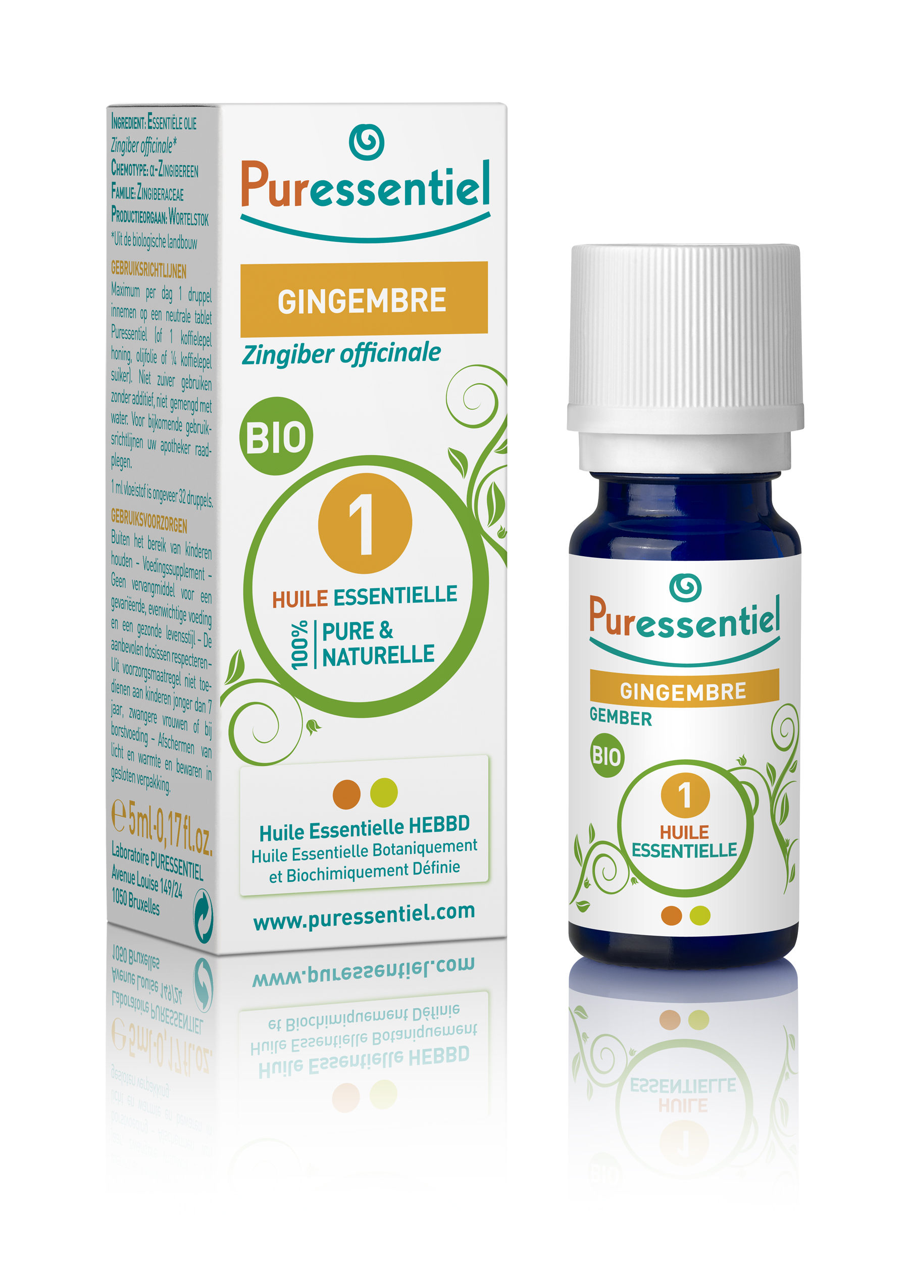 Puressentiel Frischer Ingwer<br>5 ml, Ätherisches Öl, Bio