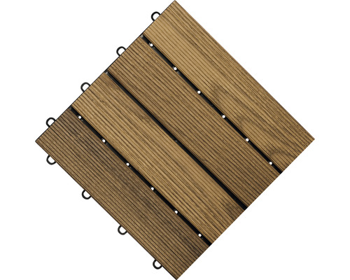Houten tegel thermisch essen 30 x 30 cm bruin