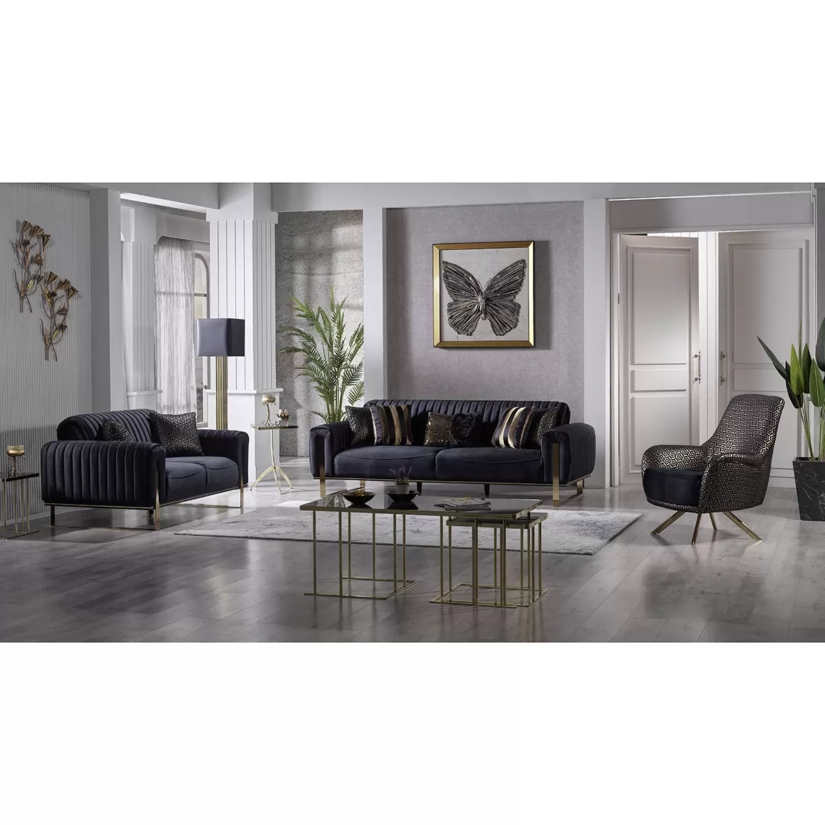 3er Sofa Sitten 91 x 184 Anthrazit