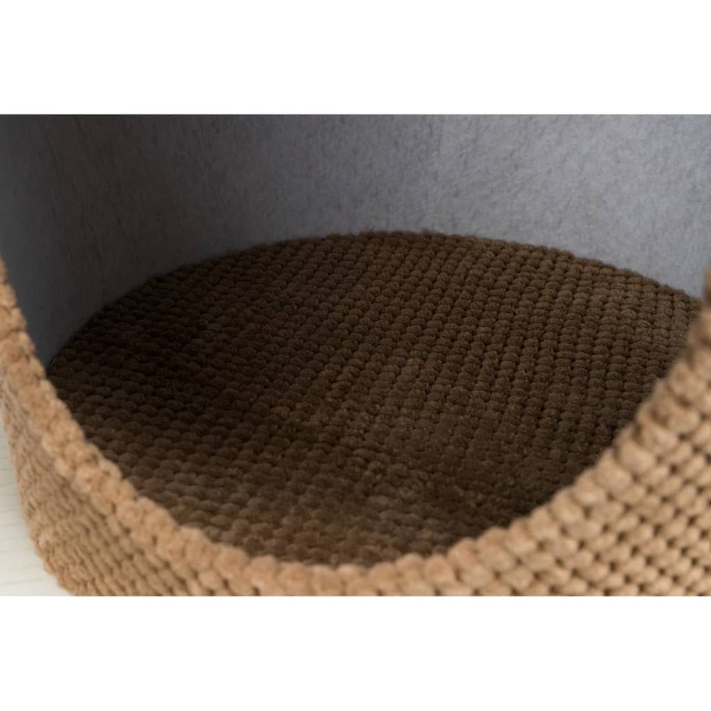 Grotte pour chat avec balle à gratter 36x50 cm taupe
