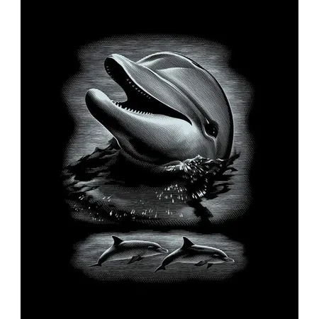 Mammut Kratzbild groß Delfin