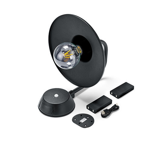 LED-Akku-Wandleuchte mit zusätzlichem Wechselakku