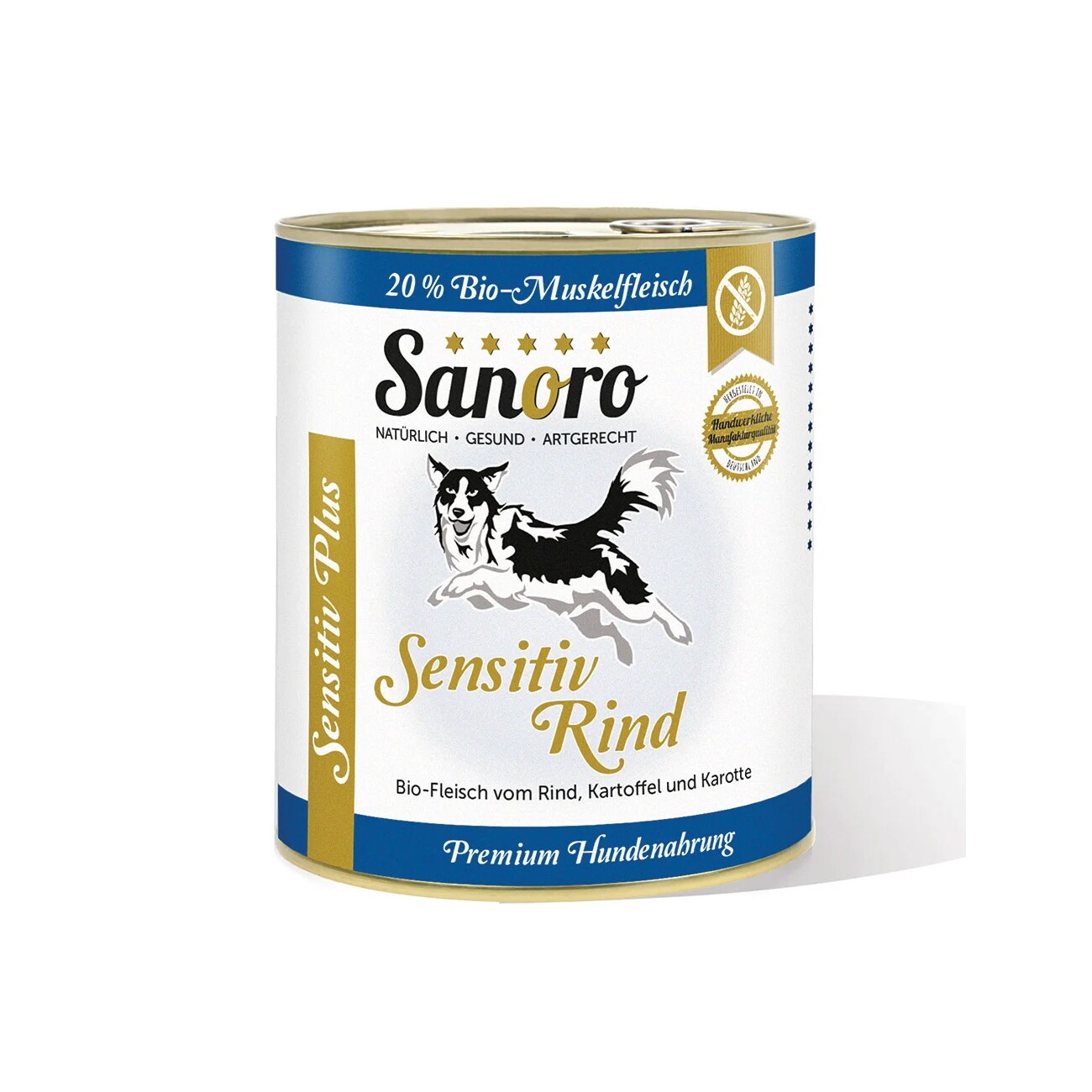 Sanoro Sensitiv PLUS Bio-Rind mit Bio-Kartoffel und Bio-Karotte 6x800g