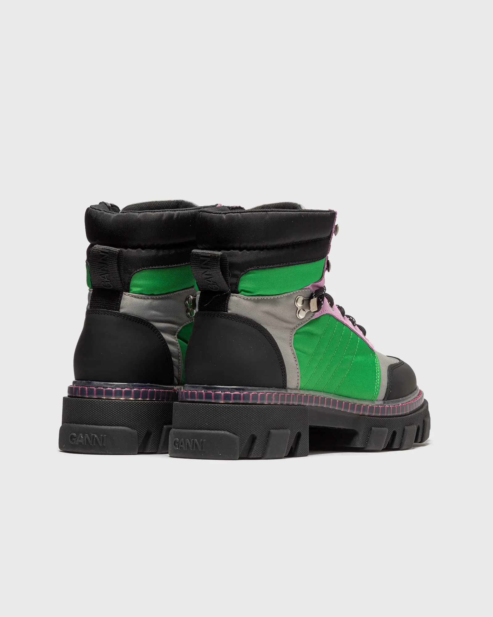 Ganni Cleated Lace Up Hiking Boot