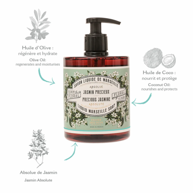 Savon liquide de Marseille Jasmin Précieux PANIER DES SENS