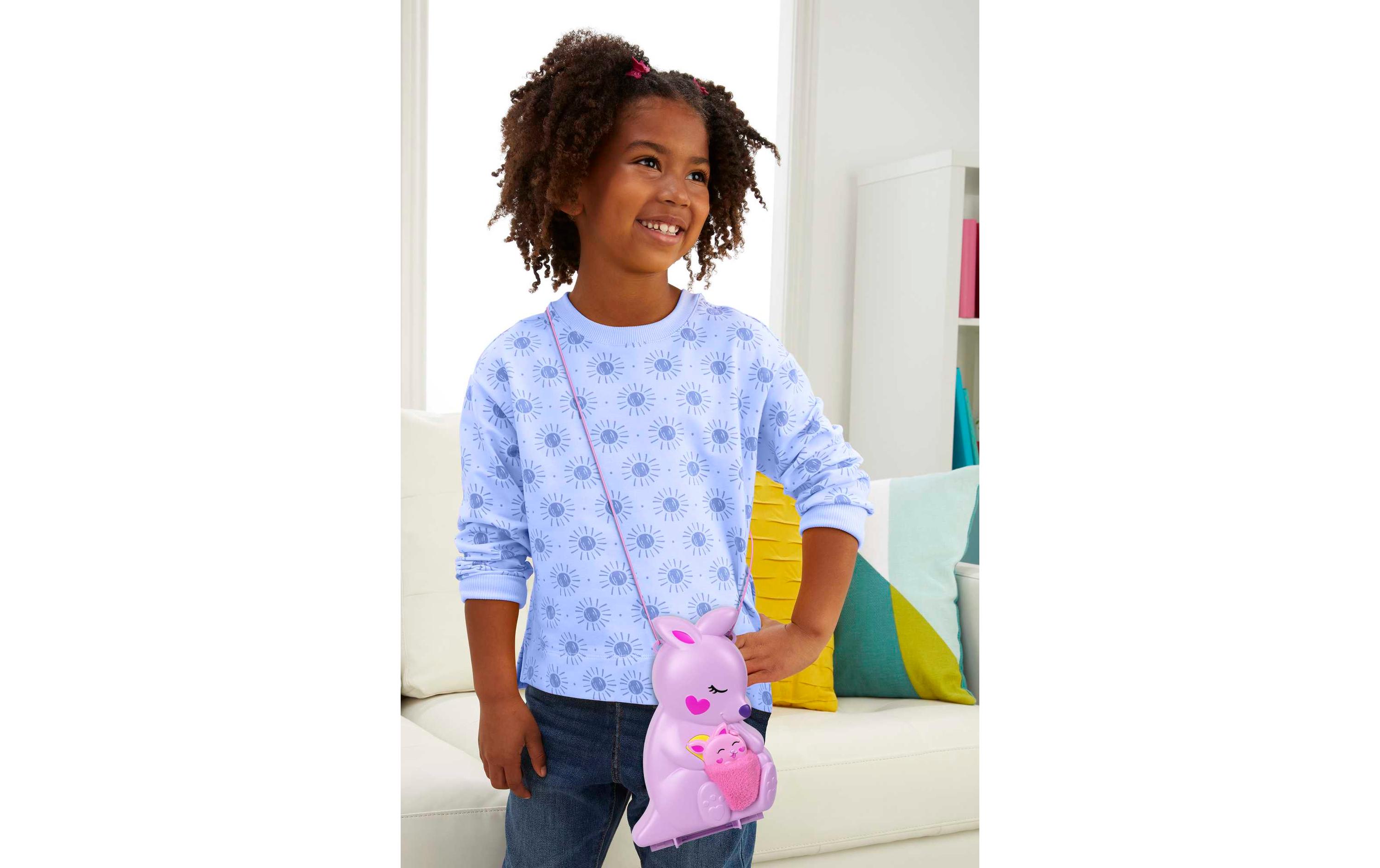Spielset Polly Pocket Mama und Joey Känguru Schatulle2-in-1-Taschen-Spielset