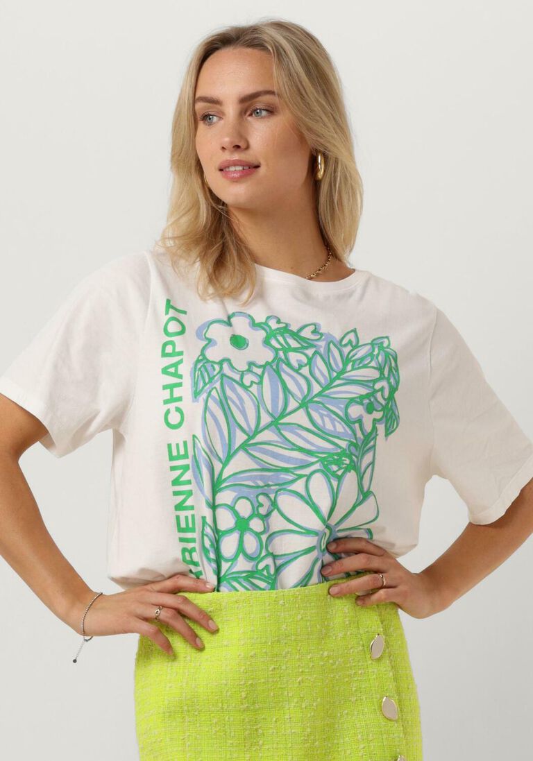 FABIENNE CHAPOT ecru fabienne chapot t-shirt fay bloom green t-shirt