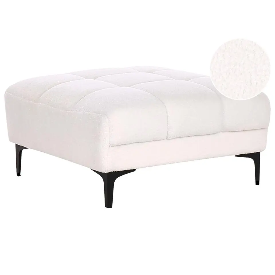 ALNES - Ottomaan - Wit - Polyester