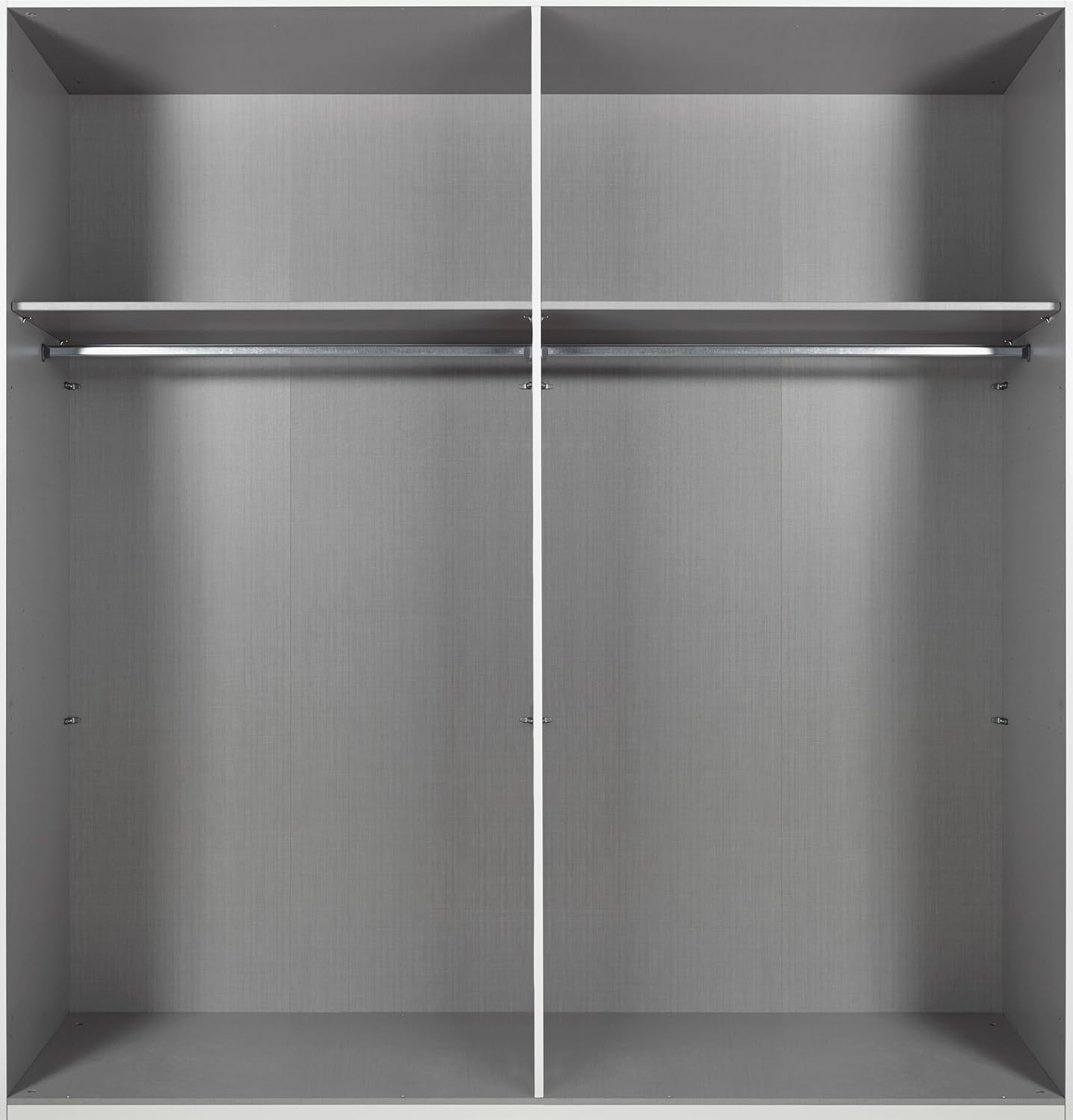 möbelando Komplettschlafzimmer >Angie< in Weiss + Graphit - 519x208x210cm (BxHxT)