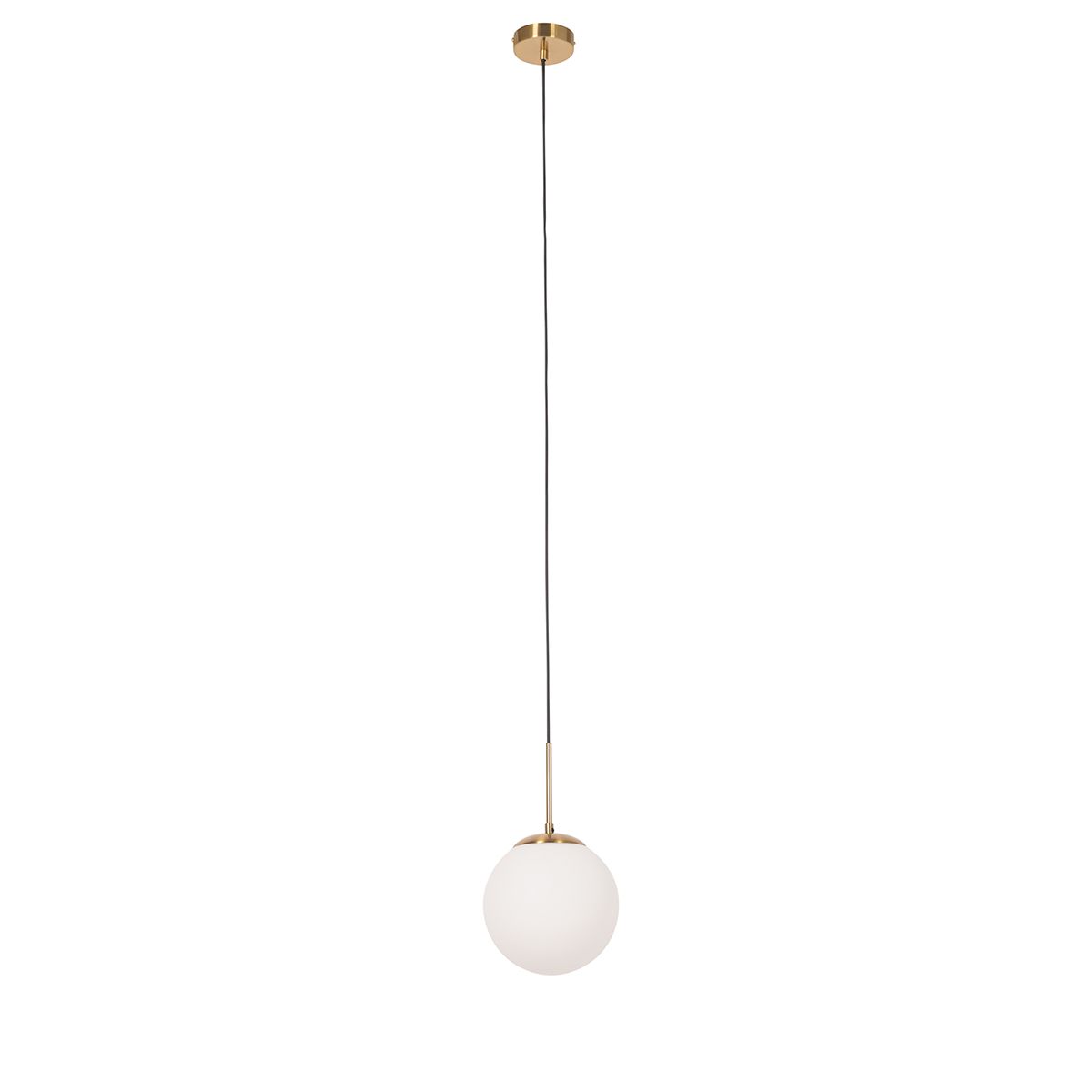 Art Deco hanglamp goud met opaal glas - Flore
