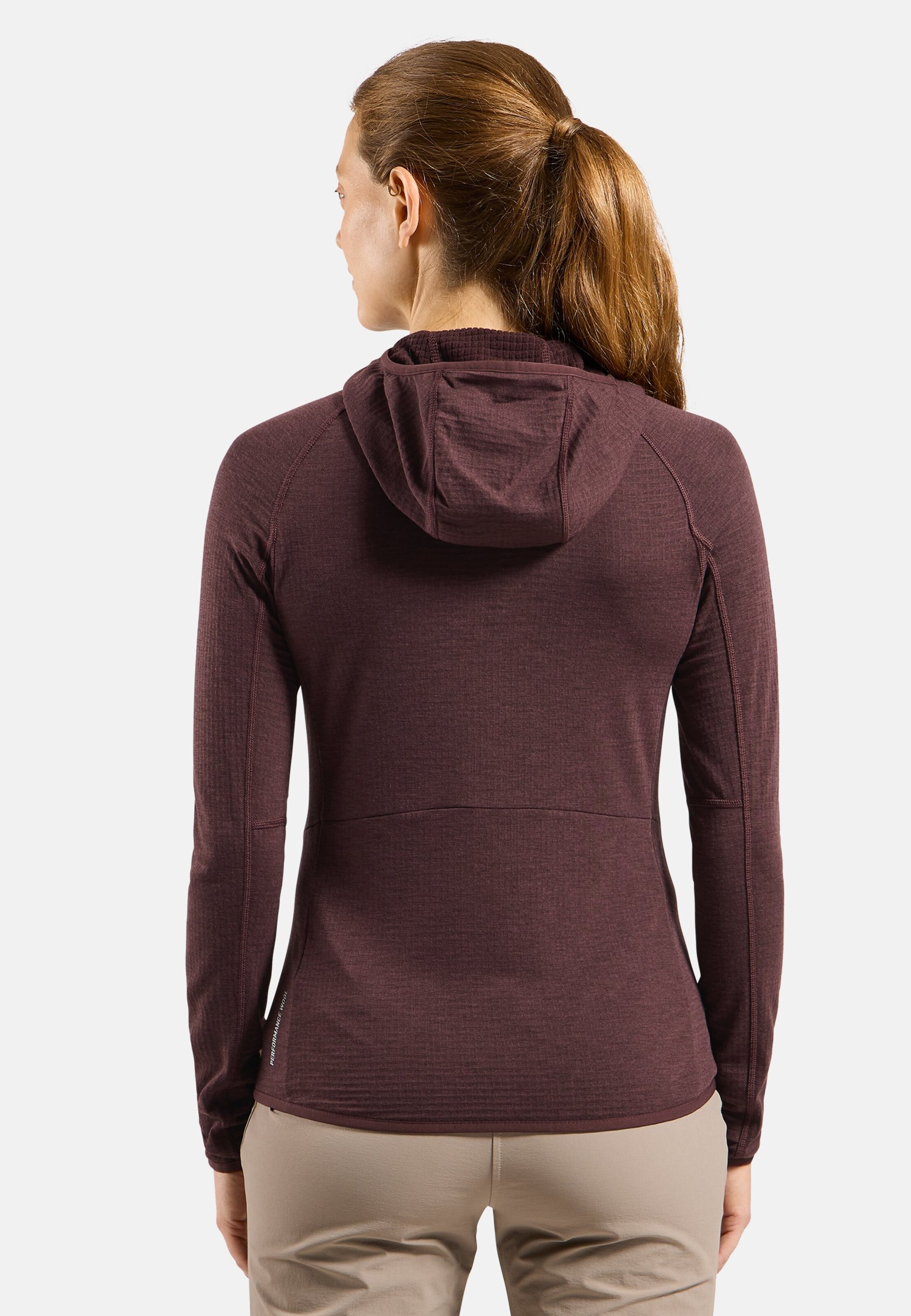 Ascent Mid Layer mit Kapuze und Reissverschluss in fudge