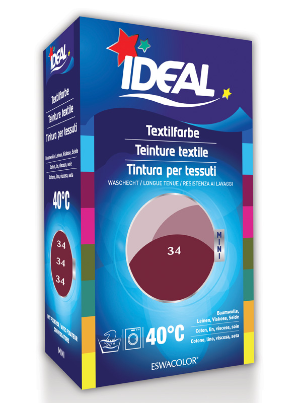 IDEAL MINI Baumwolle Color<br>1 Stück, No34 bordeaux