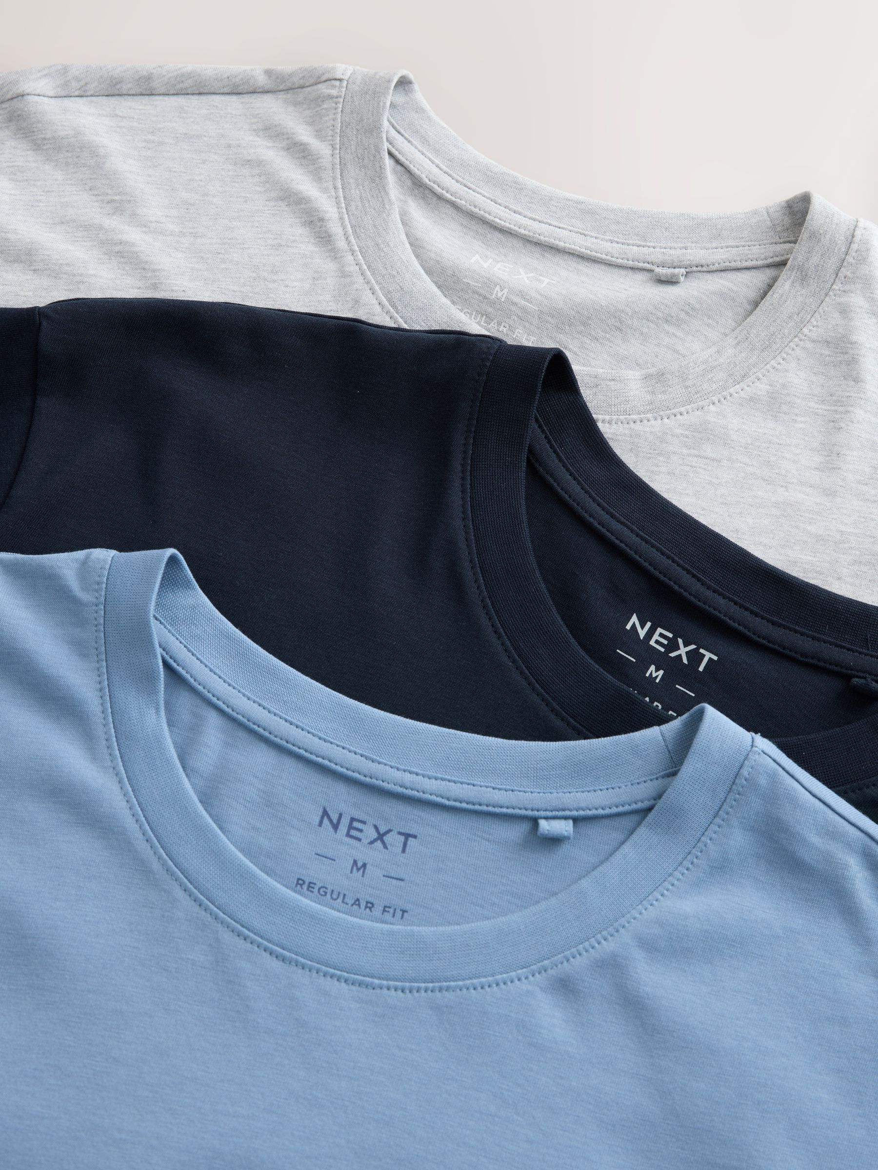 Marineblauw/grijs/blauw - Set van 3 jersey pyjamashorts