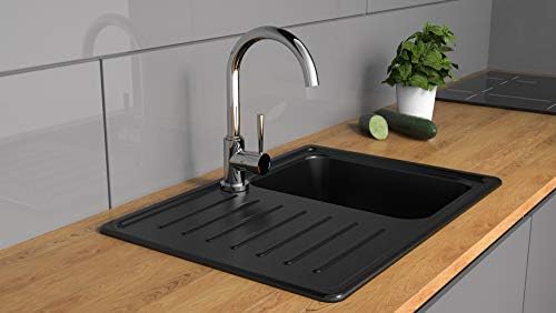 SCHÜTTE Cornwall 79161 Robinet de cuisine pivotant à 360 ° avec mitigeur monocommande Blanc : Bricolage