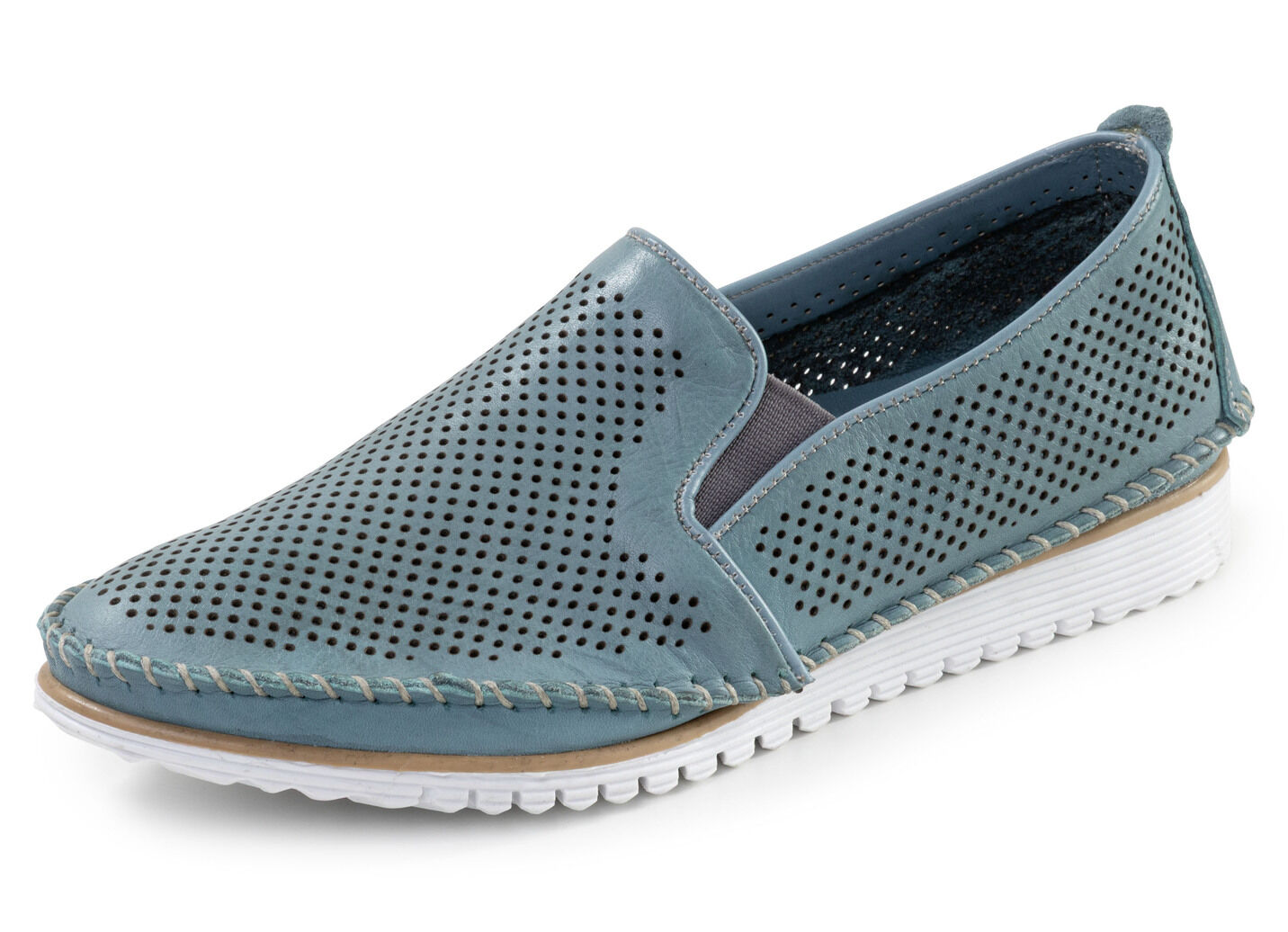 Andrea Conti, sommerliche Damen-Slipper, Weite G, mit herausnehmbarem Fussbett