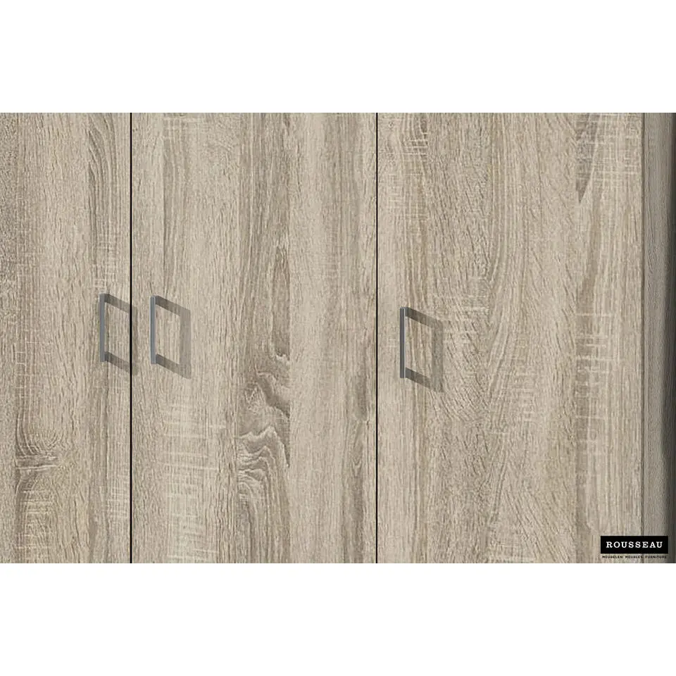 Opbergkast Ray 120cm met 3 deuren en 4 legplanken - sonoma eik