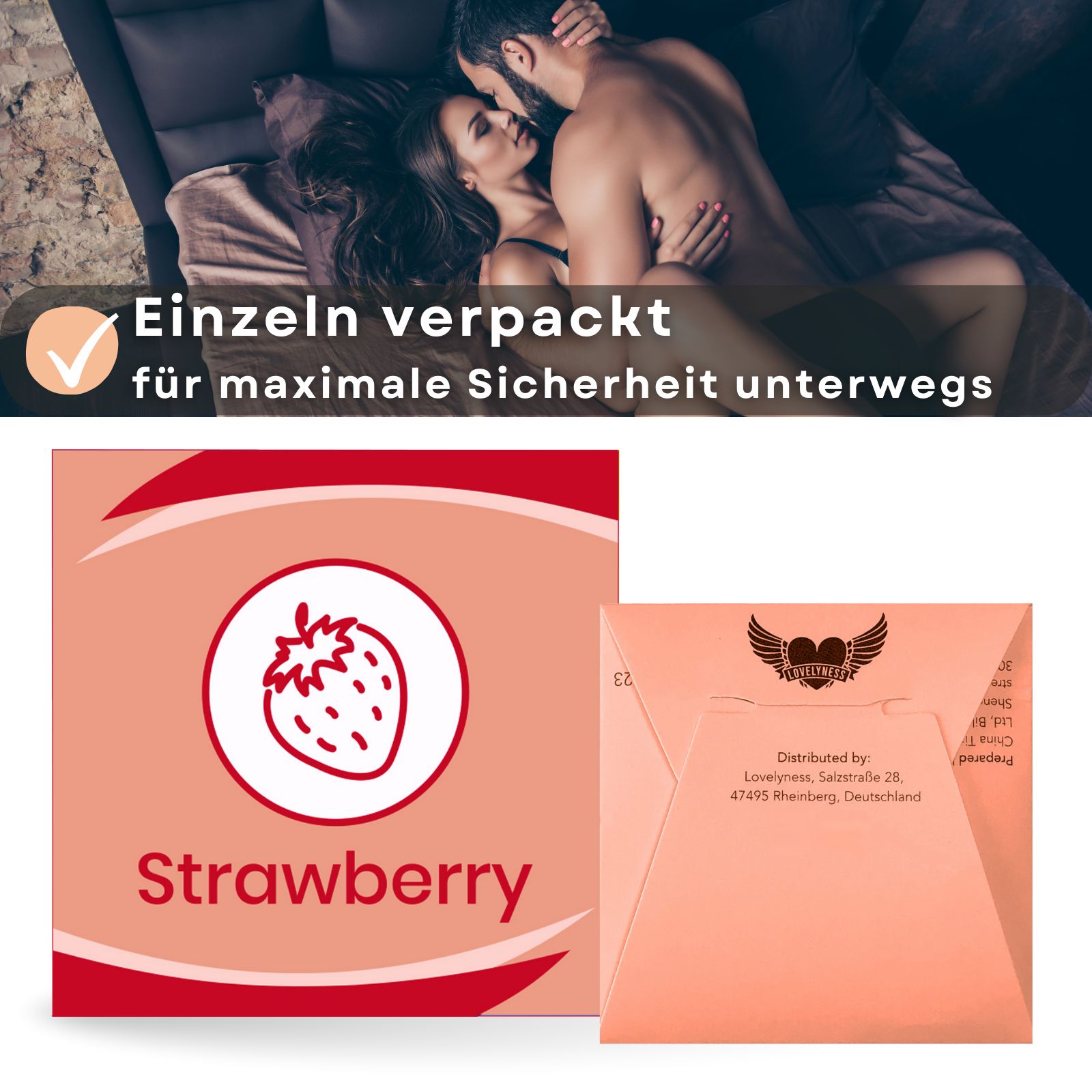 Lovelyness - Kondome mit Geschmack Erdbeere