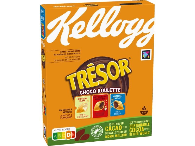 Kellogg's Cerealien Tresor Roulette 375 g Knusprige Getreidekost mit Schokoladenfüllungen