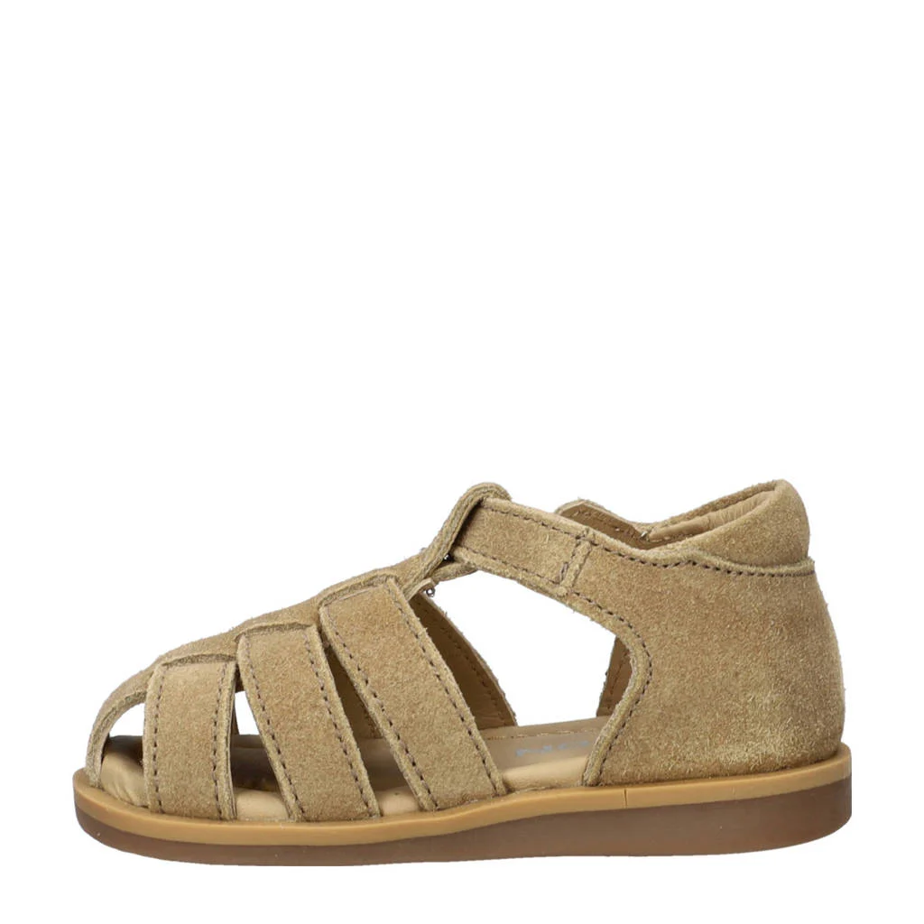 Nelson Kids suède sandalen taupe