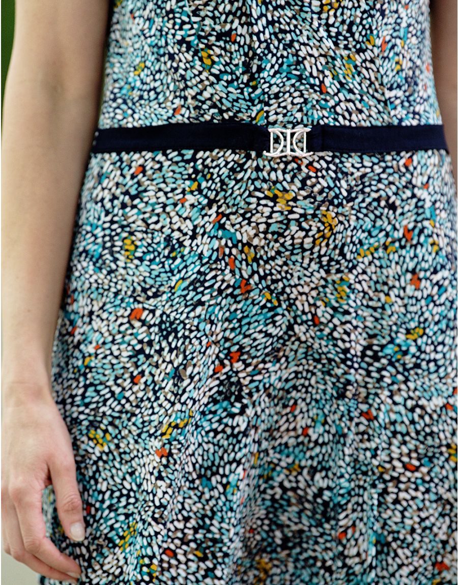 Robe imprimé bleu