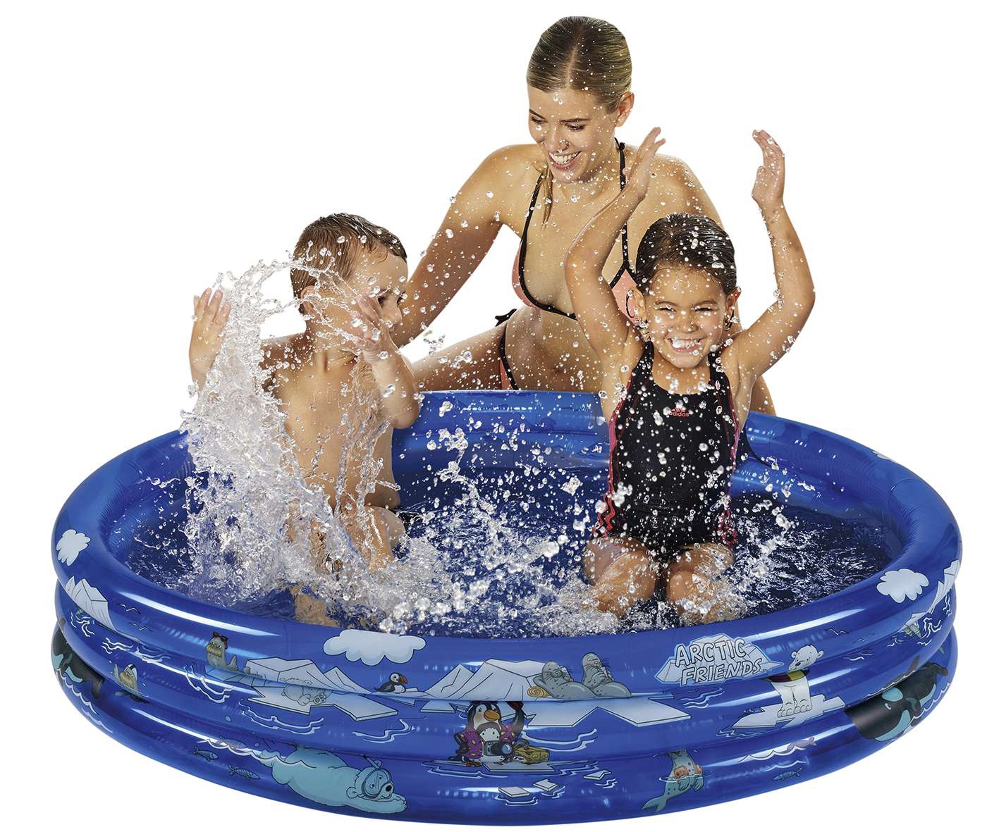 Happy People Arctic Friends Pool unaufgeblasen ca. 117 x 30 cm mit 3 Ringe