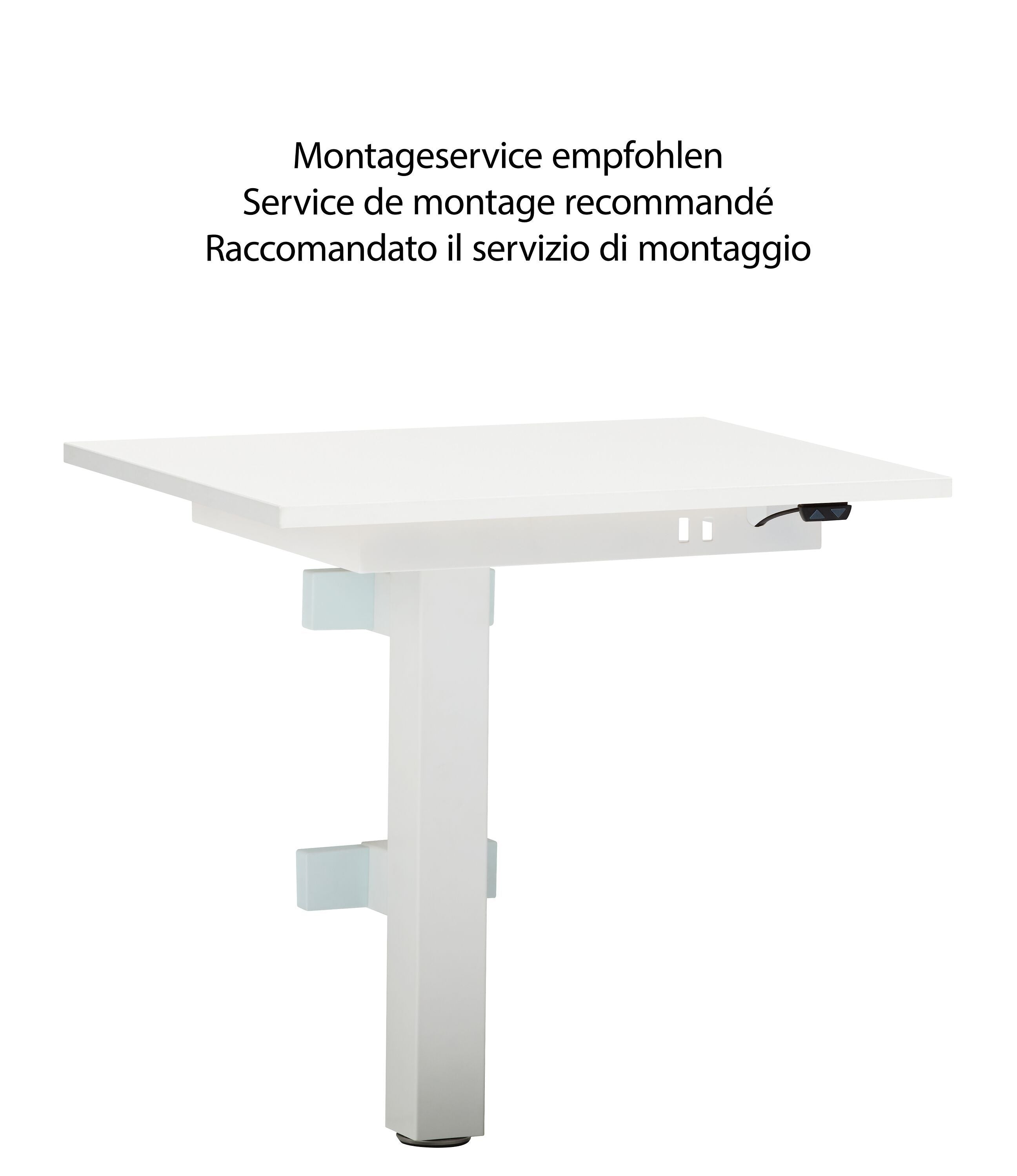 FLEXCUBE Wandtisch höhenverstellbar - Weiss / B: 65.0 cm x T: 50.0 cm x H: 62.5 cm