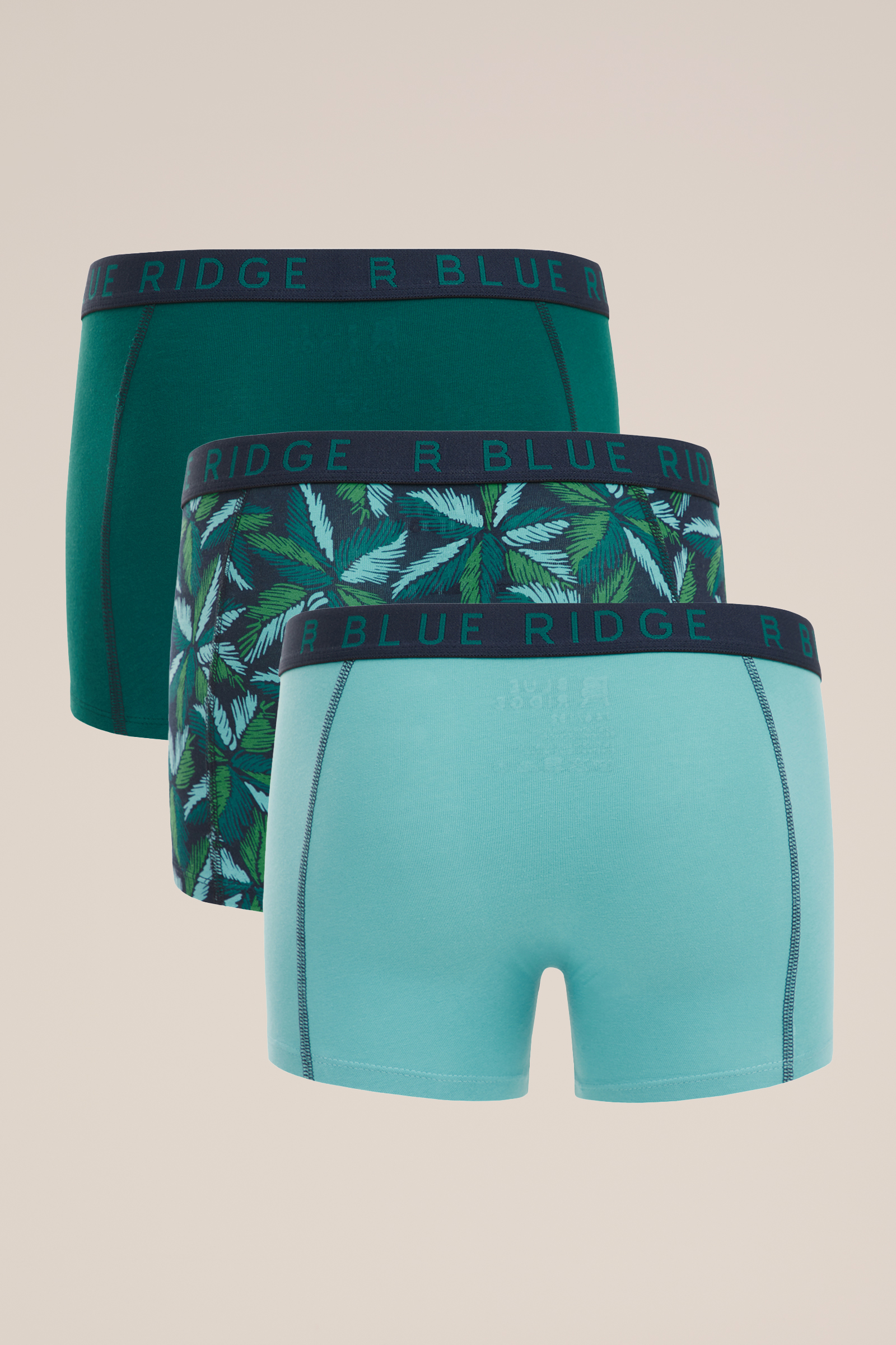 Jongens boxershorts, 3-pack WE Fashion Donkergroen