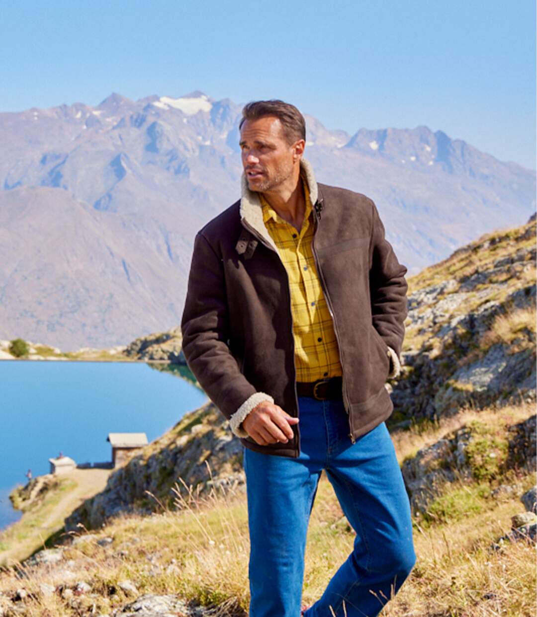 Blouson Aviateur Suédine Doublé Sherpa